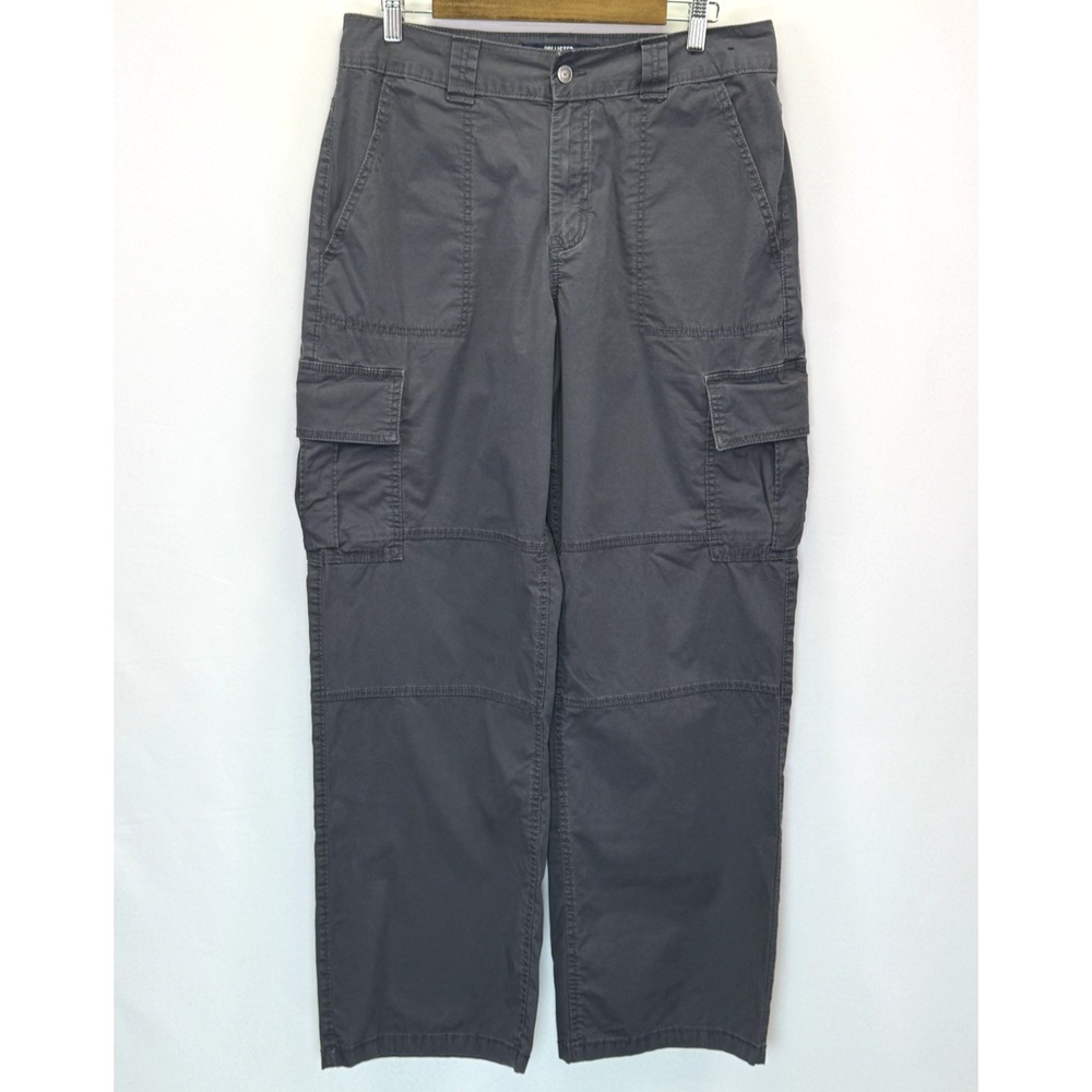 Hollister Vintage High-Rise Baggy Dark Grey Pant Size 12 Long Waist 31L